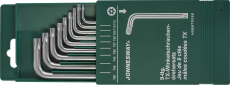 Комплект угловых ключей Torx с центрированным штифтом Т10-Т50, S2 материал, 9 предметов 