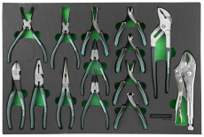  Набор шарнирно-губцевого инструмента. 14 предметов в EVA ложементе 560х400 мм. 