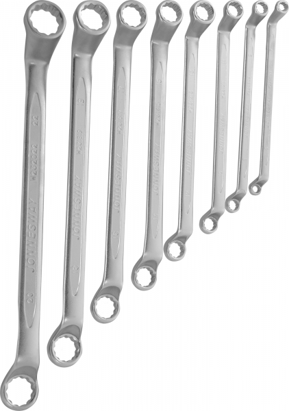 Набор ключей гаечных накидных изогнутых 75° в сумке, 6-22 мм, 8 предметов