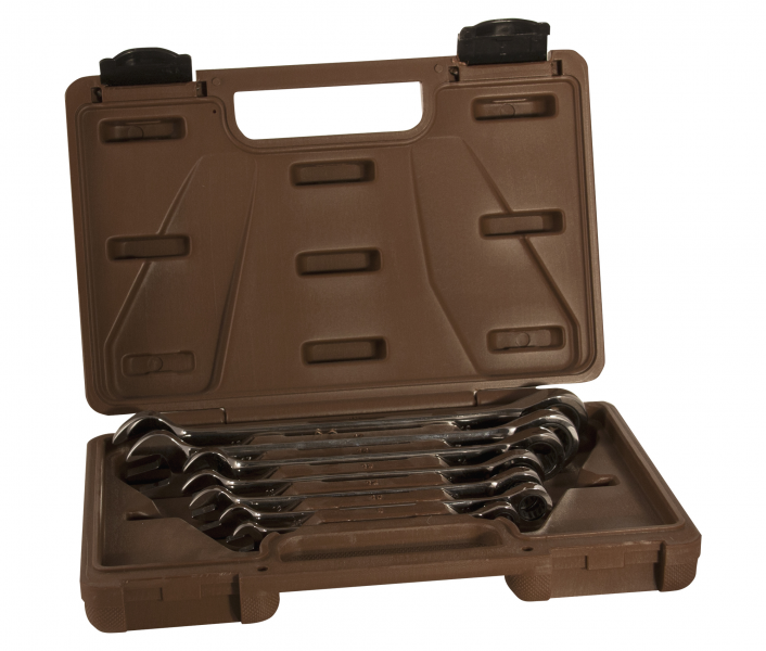 Набор ключей гаечных комбинированных трещоточных SNAP GEAR, 8-19 мм, 7 предметов