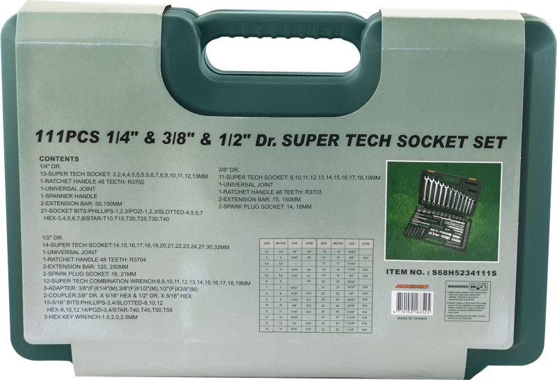 Универсальный набор инструмента Super Tech 111 предметов